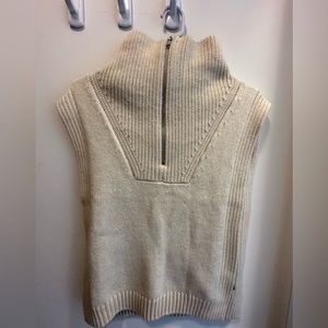 Sleeveless poncho sweater